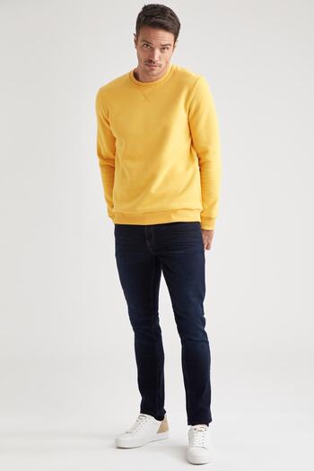 DeFacto Regular Fit Crew Neck Basic Cotton Sweatshirt