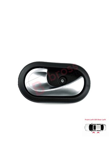 Bross Otomotiv Front Or Rear Left Inner Door Chrome Opening Handle For Dacia
