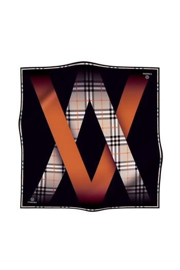 Vissona Women's Twill Silk Scarf Tan Black