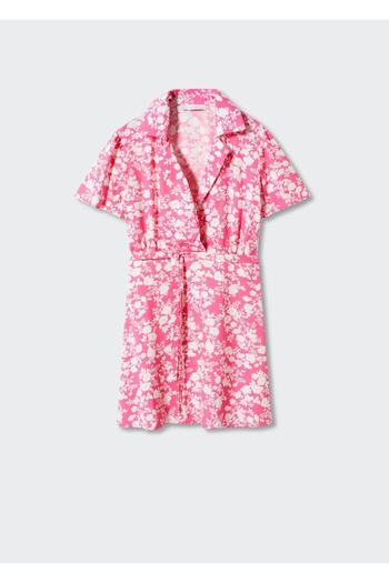 MANGO Woman Φόρεμα πουκάμισο με floral σχέδιο