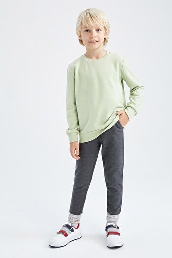 DeFacto Boy's Relax Fit Back to School Thessaloniki Fabric Thermal Insulated Warmtech Tracksuit Bottom