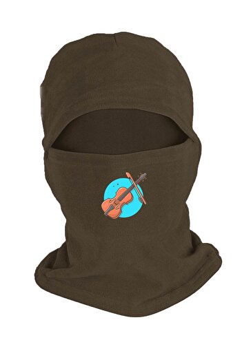 Zeron Tasarım Violin Fleece Snow Mask Long Gloves Set Bll1639