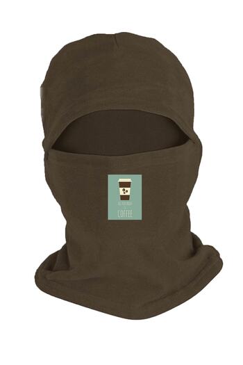 Zeron Tasarım Coffee Fleece Snow Mask Long Gloves Set Bll606
