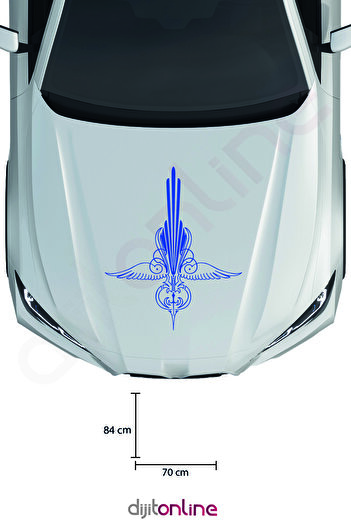 Dijitonline Autocolant Tribal Kaput - Autocolant Oto - Autocolant Auto - 84x70 Cm