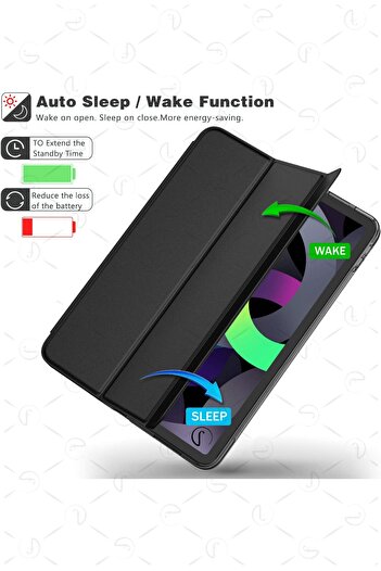 Fuchsia 10.9 Inç 10.nesil Uyumlu Smart Cover Standlı Katlanabilir Akıllı Tablet Kılıfı