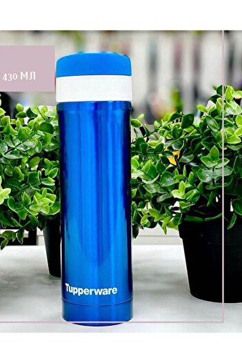 Tupperware Blue Glitter Thermos 430 Ml