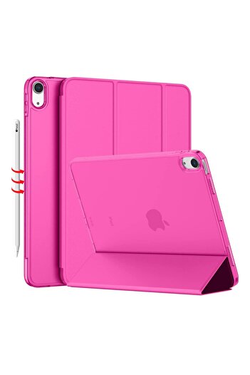 Fuchsia 10.9 Inç 10.nesil Uyumlu Smart Cover Standlı Katlanabilir Akıllı Tablet Kılıfı