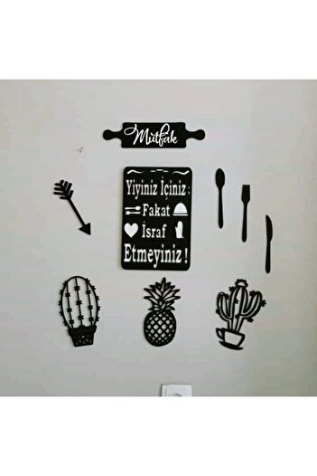 Genel Markalar Dekoratif Mutfak Seti Kaktüslü