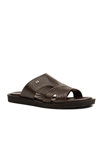 Pierre Cardin ® |   PC-7129 - 2162 Καφέ - Ανδρικές Παντόφλες