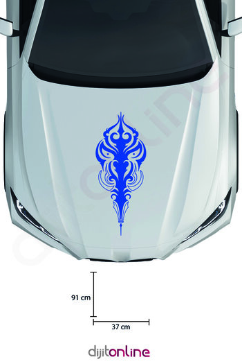 Dijitonline Autocolant Tribal Kaput - Autocolant Oto - Autocolant Auto - 91x37 Cm