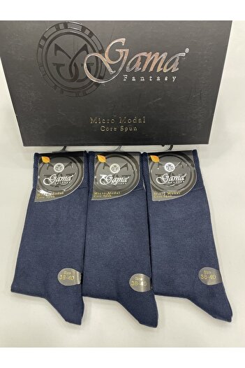 Gama Çorap 3 Pieces Micro Modal 38-40 Size Waiter Size 100% Natural Nylon Free Thick Winter Men's Socks