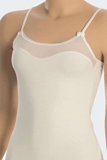 Öts Ecru Women's Undershirt - Set of 2 Lycra
