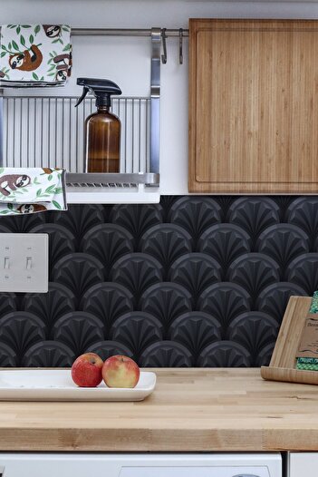 DECORIO HOME Mutfak Tezgah Arası Fayans Kendinden Yapışkanlı Folyo Kaplama Sticker
