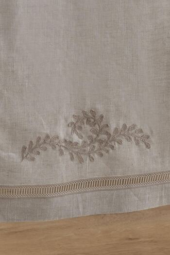 ÖDEL HOME Linen Elegant Embroidered Runner / Presentation / Service Cloth