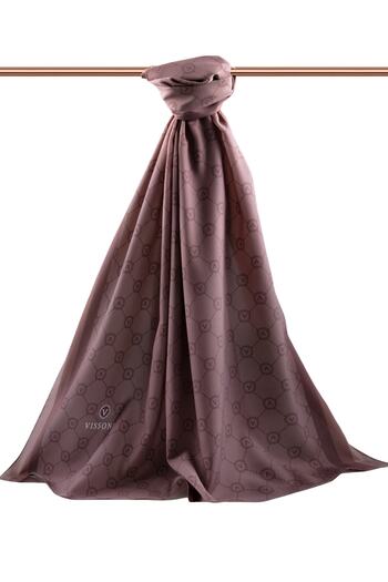 Vissona Women's Luxury Medina Silk Shawl Milk Coffee-1