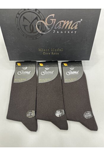 Gama Çorap 3 Pieces Micro Modal 38-40 Size Waiter Size 100% Natural Nylon Free Thick Winter Men's Socks