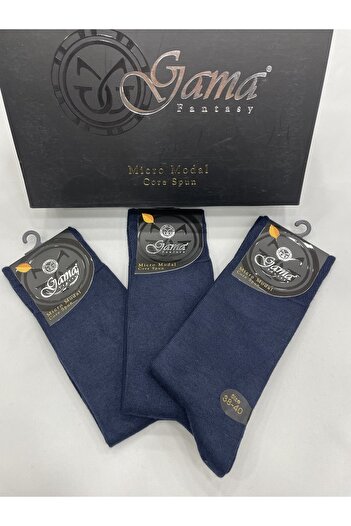 Gama Çorap 3 Pieces Micro Modal 38-40 Size Waiter Size 100% Natural Nylon Free Thick Winter Men's Socks