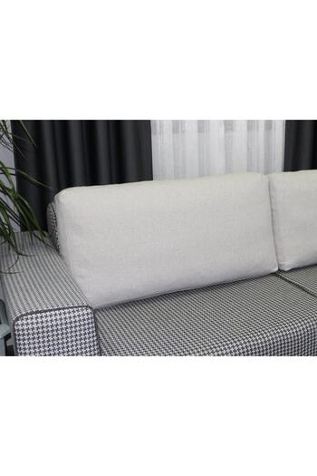 AYPETEKS Light Cream Linen Box Model Sofa Back Cushion / Sofa Throw Pillow Cover