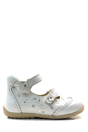 Tuğba Ortopedi 72-1 Full Orthopedic 100% Genuine Leather Baby Girl White Shoes