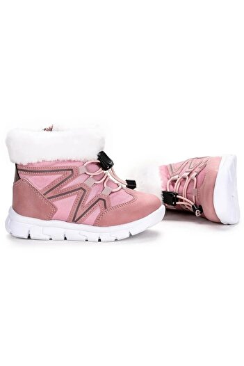 Vicco Kız Çocuk Içi Kürklü  Kaymaz Taban Fermuarlı Kışlık Bot Winter Girl Child Boots