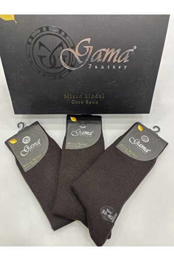Gama Çorap 3 Pieces Micro Modal 38-40 Size Waiter Size 100% Natural Nylon Free Thick Winter Men's Socks