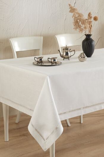 ÖDEL HOME Linen Intermediate Lace Table Cloth