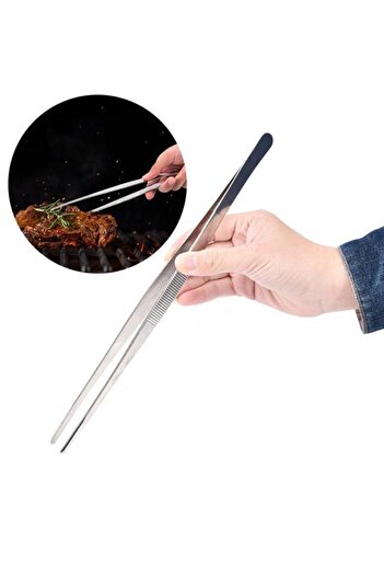 Hitfoni Masterchef Meat Tweezer Tongs Practical Cooking Tweezers Steel Tongs 30cm| Professional Chef Tweezers