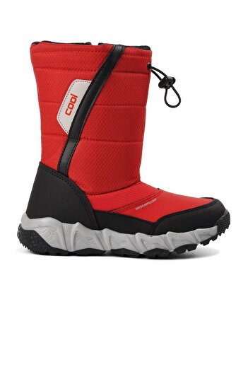 Cool Molina-f Red Water Repellent Children's Snow Boots with Fleece Inside