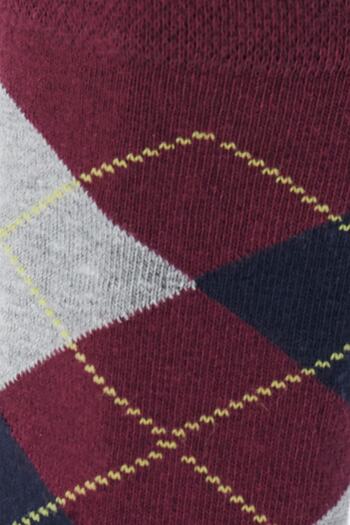 ALTINYILDIZ CLASSICS Men's Burgundy-Navy Blue Patterned Socks