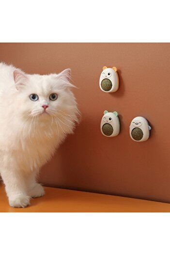 BEYZANA Cat Toy with Teddy Bear Healthy Cat Licking Toy Appetite Booster Kitten Chewing Catnip Ball
