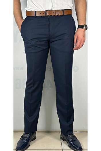 Bomonti High Quality Slim Men's Flexible Waist Lined Fabric Trousers