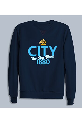 Efendioğlu Design Світшот Man City Lacivert Bisiklet Yaka