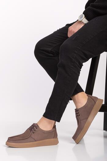 Gondol Γνήσιο δέρμα Ανδρικά Loafer Παπούτσια Src.810 - Mink Nubuck - 41