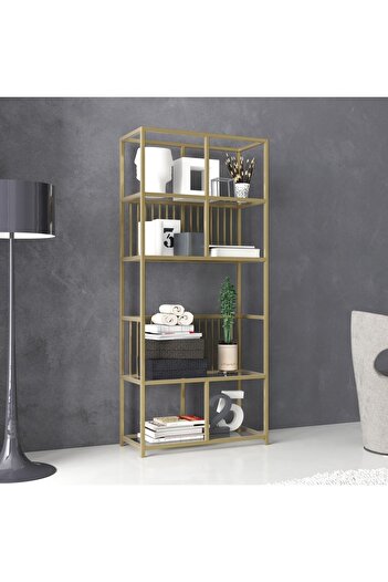 Marsah Home Nina Metal Kitaplık Gold