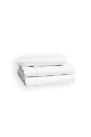 MyStory Home White Cotton Double Bed Sheet