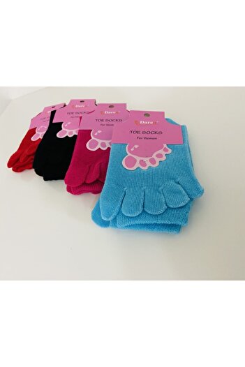 Daren Unisex Antifungal Toe Socks Mixed 4-Piece Size 37-44