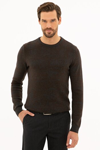 Pierre Cardin Men's Anthracite Melange Slim Fit Sweater G021SZ0TK.0001121985