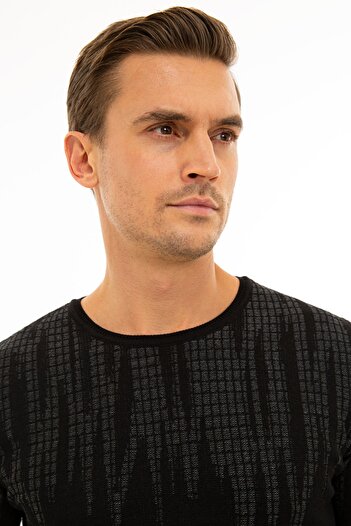Pierre Cardin Men's Black Slim Fit Knitwear Sweater G021SZ0TK.000.1121868