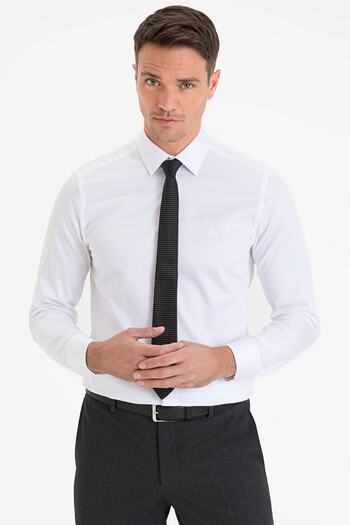 Pierre Cardin Білий Slim Fit Basic Сорочка