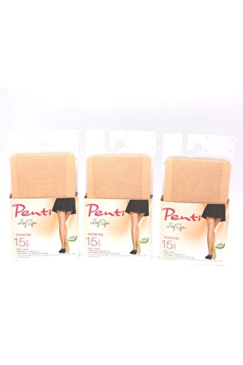 Penti Konfor 15 Den Sole Reinforced Semi-Shiny 3-Piece Skin 57 Socket Socks