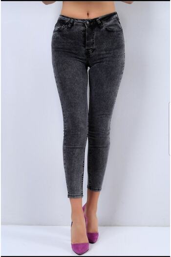 Ramrod Kot Pantolon Füme Toparlayıcı Likralı Yüksek Bel Jeans