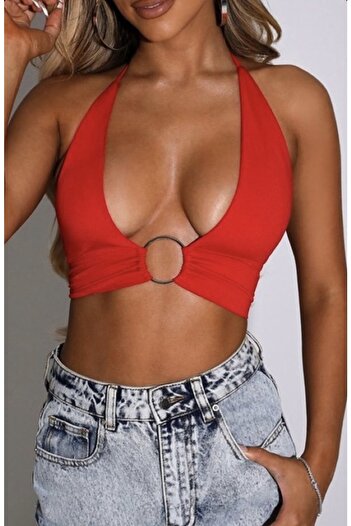 quella atelier Women's Low-cut Crop Blouse