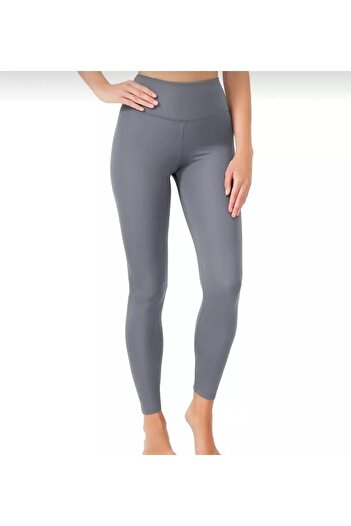 Livik Women's Gray Extra High Waist Diving Fabric Tights