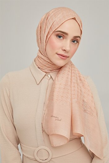 Armine Trend Bahar Şal - Modal Kumaş - Atsbhr-1109 - Somon