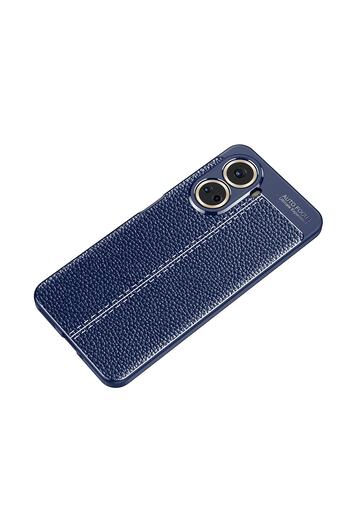Nezih Case Huawei Nova 10 Se Compatible Leather Look Stitching Pattern Camera Protection Case Navy Blue