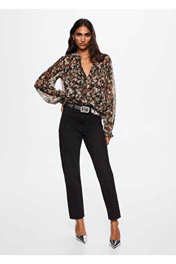 MANGO Woman Patterned Floral Blouse