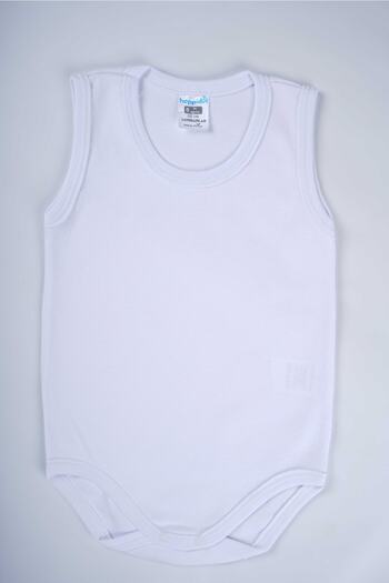MİNİKO KİDS Hoppidik Cotton Solid Color Baby Strap Snap-On Bodysuit