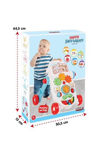 PİLSAN Happy Ilk Adım Arabası Mavi 07539