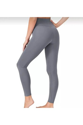 Livik Women's Gray Extra High Waist Diving Fabric Tights