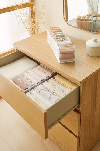 Ocean Home Textile Set of 3 White Cabinet Drawer Inside Accordion Type Folding Laundry Organizer